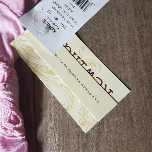 NWT Juniors' Rewind Short Sleeve Twist Front Tee Lilac Orchid Plus Size 2X - Picture 8 of 11